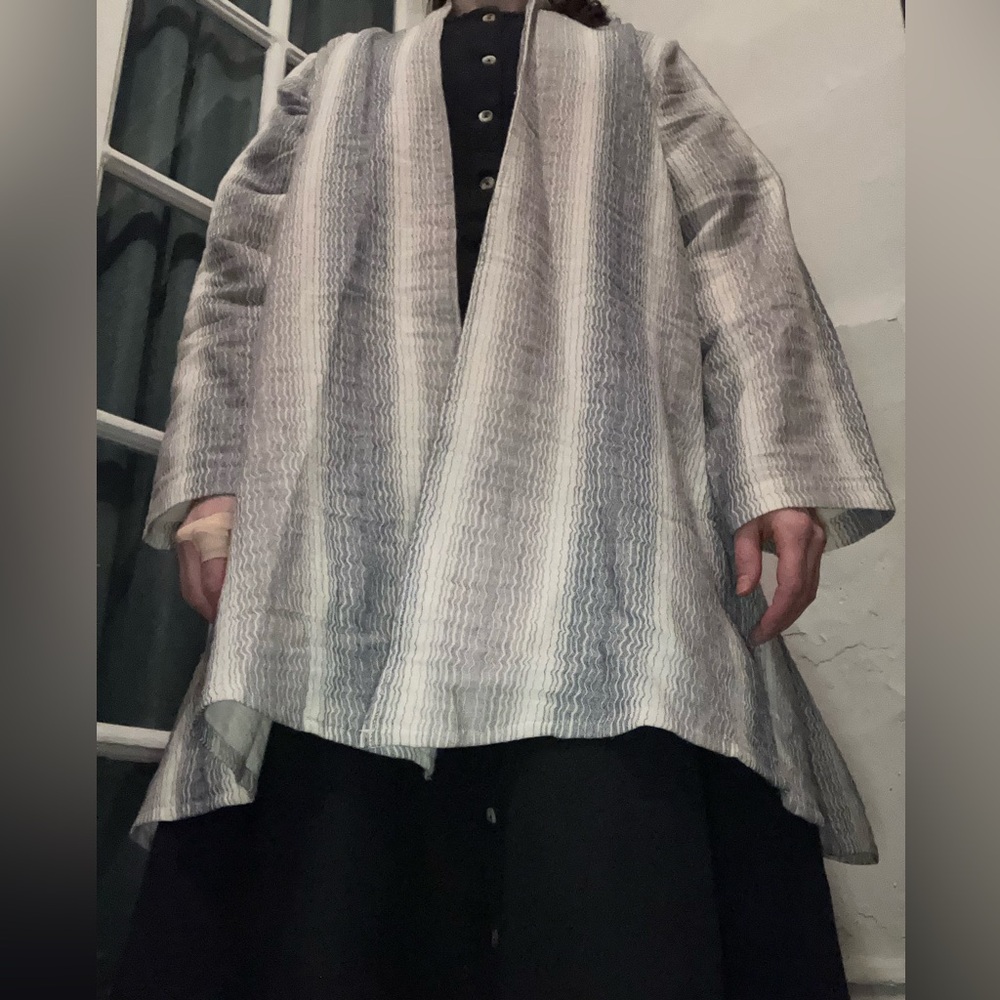 Striped Open Cotton Jacket size S